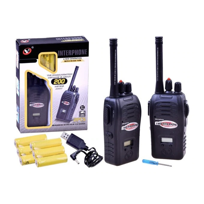 New Generation Noise Reduction Walkie Talkie 200 Meter Away For Kids – Re-chargeable