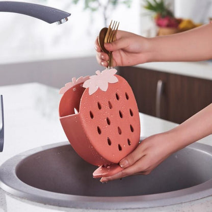 New Strawberry Cutlery Drainer Spoon Fork Knife Shelf Holder