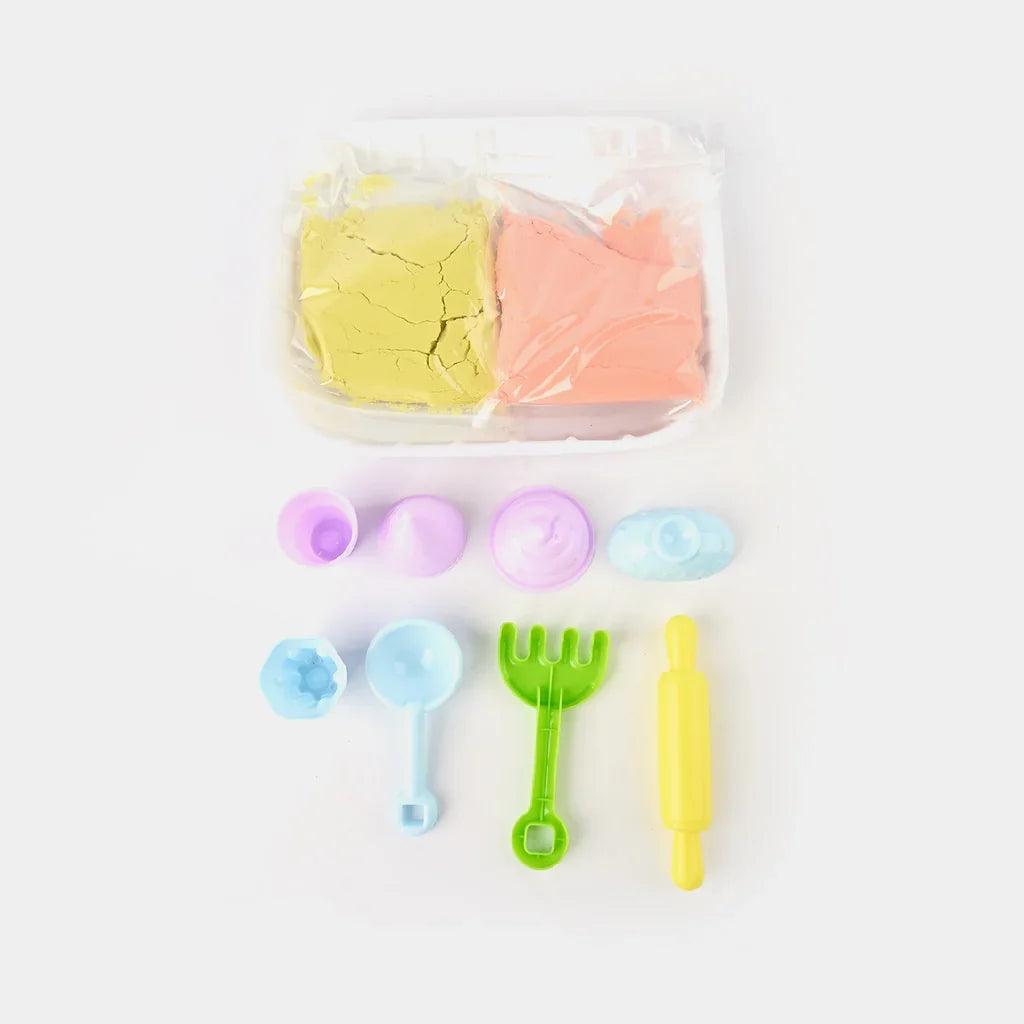 Play Sand Ice Cream Store Set with Colorful Magic Sand, Cones, Scoop & Creative Molds
