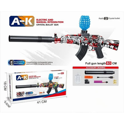 AK-47 Electric And Manual Gel Splatter Ball Blaster Gun | Integration Gun
