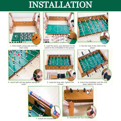 Portable Wooden Mini Table Football Game | Multiplayer Game