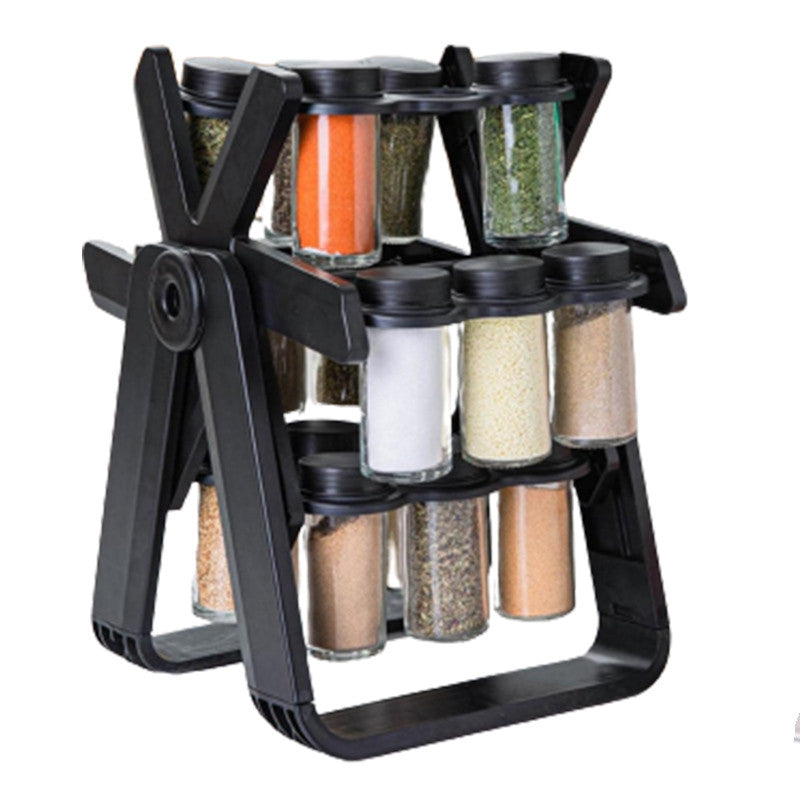 Rotating spice rack jar