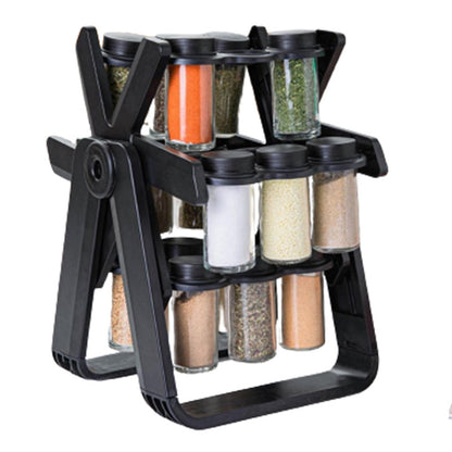 Rotating spice rack jar