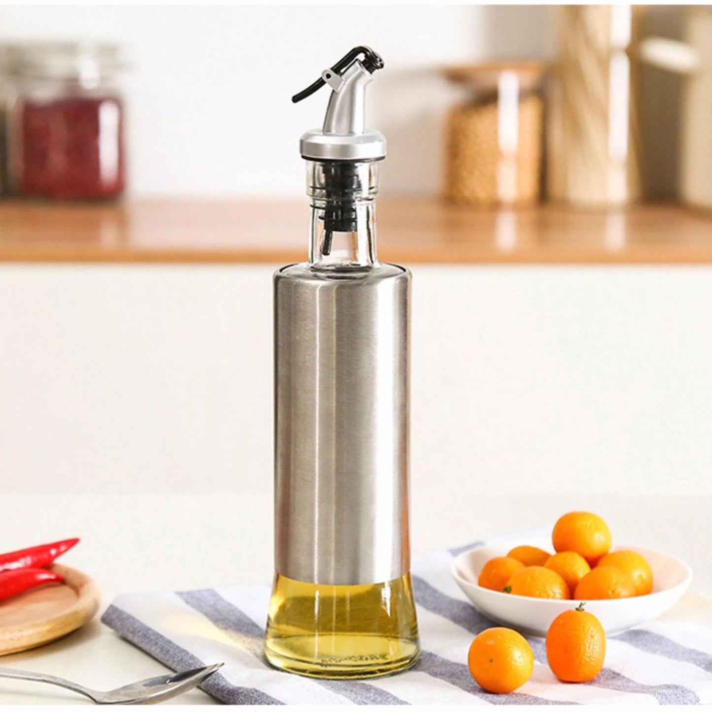 500ml steel cover oil bottle