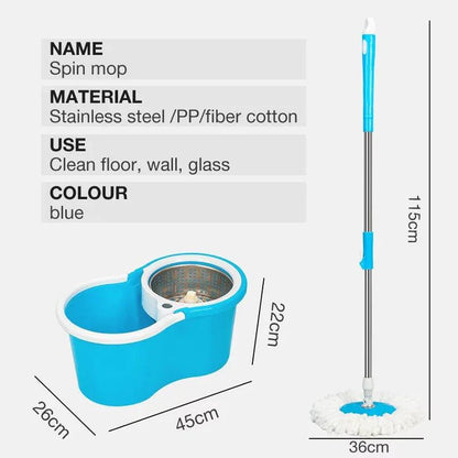 Spin Mop with Steel Bucket